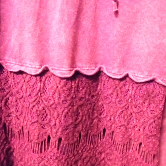 Maurice's burgundy lace hoodie. - Picture 3 of 5